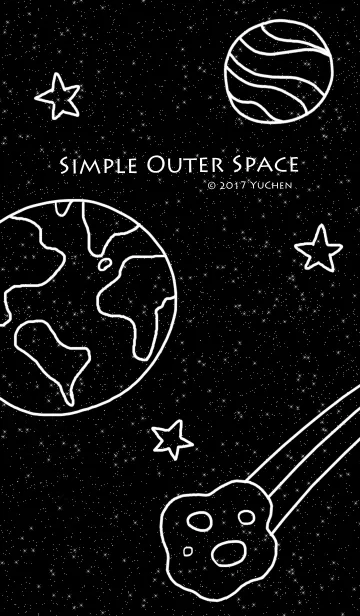 [LINE着せ替え] Simple Outer Space 2の画像1