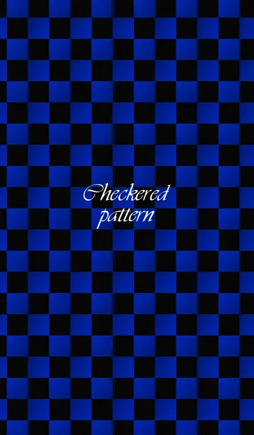 [LINE着せ替え] checkered pattern-blue-の画像1