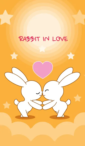 [LINE着せ替え] Rabbit in love.1の画像1