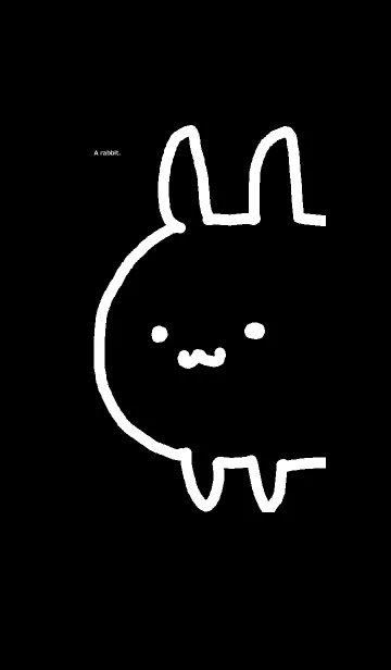 [LINE着せ替え] うさぎが。ブラックの画像1