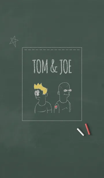 [LINE着せ替え] Tom and Joe ver.chalkの画像1