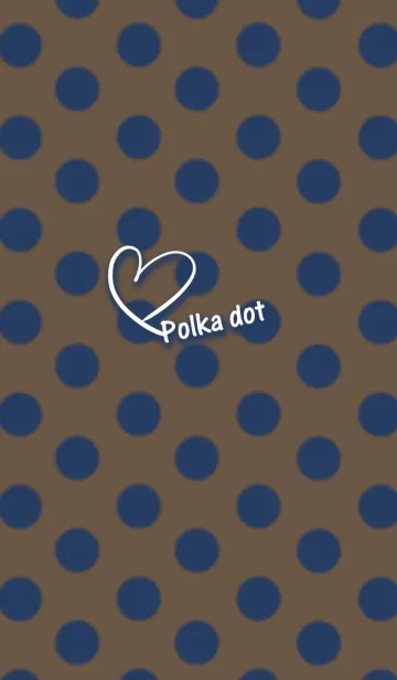 [LINE着せ替え] Polka dot -Navy and brown-の画像1