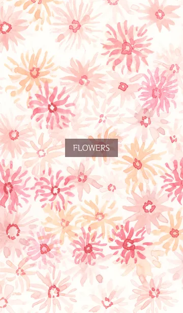 [LINE着せ替え] water color flowers_74の画像1