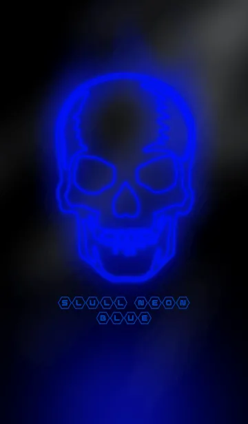 [LINE着せ替え] SKULL NEON BLUEの画像1