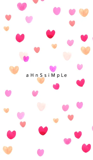 [LINE着せ替え] ahns simple_007_heart 03の画像1