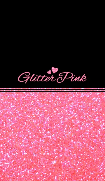 [LINE着せ替え] Glitter pink heart theme...の画像1