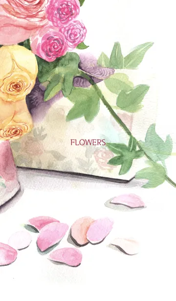 [LINE着せ替え] water color flowers_68の画像1