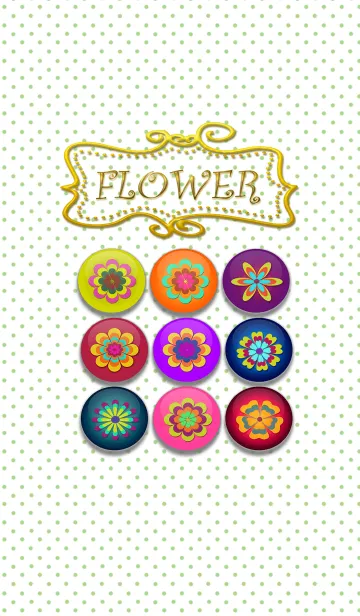 [LINE着せ替え] Flower button iconの画像1