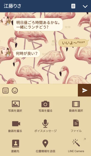 [LINE着せ替え] Flamingo！ Flamingo！ Flamingo！ 2の画像4