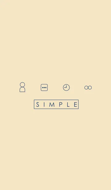 [LINE着せ替え] シンプル(ネイビー ベージュ)Ver.6文字入りの画像1