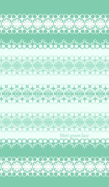 [LINE着せ替え] Mint green laceの画像1