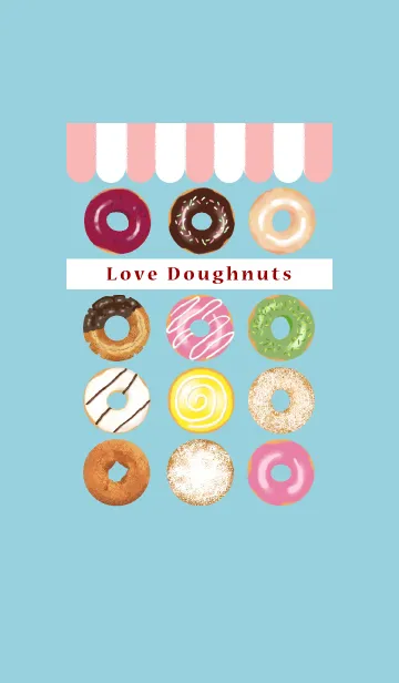 [LINE着せ替え] Love Doughnuts-ドーナツ大好きの画像1