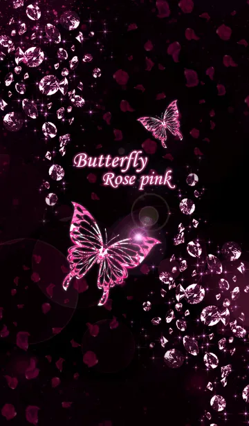 [LINE着せ替え] Butterfly Rose pinkの画像1