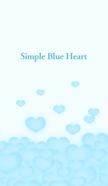 [LINE着せ替え] Simple Blue Heartの画像1