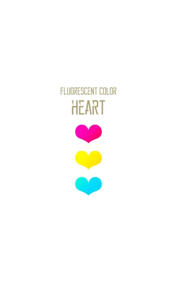 [LINE着せ替え] fluorescent color-heart-の画像1