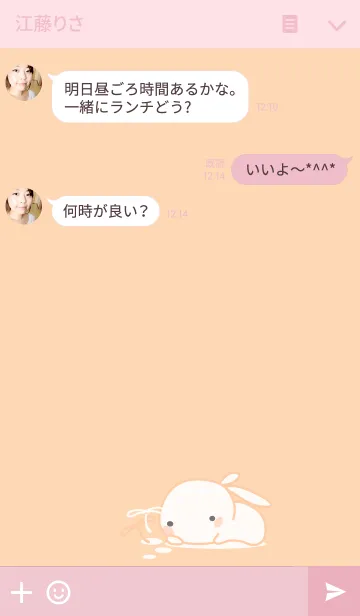 [LINE着せ替え] rabbit staring-25の画像3