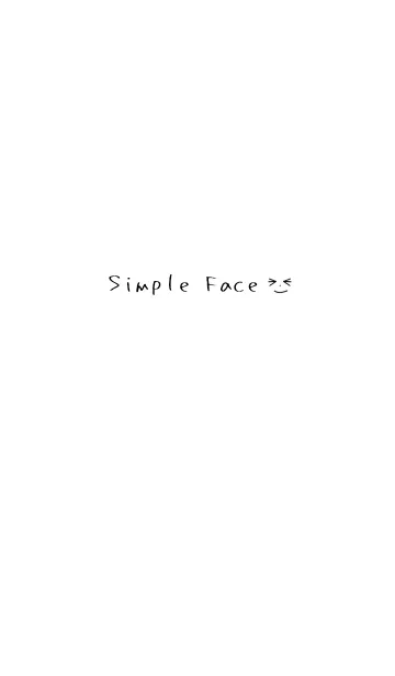 [LINE着せ替え] Simple Face*Whiteの画像1