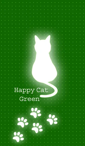 [LINE着せ替え] Happy Cat Greenの画像1