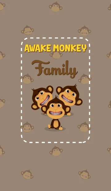 [LINE着せ替え] Awake Monkey Familyの画像1