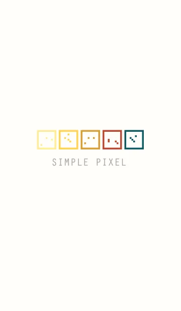 [LINE着せ替え] SIMPLE PIXEL BEIGEの画像1