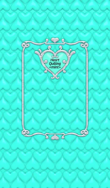 [LINE着せ替え] Heart Quilting <mint>の画像1