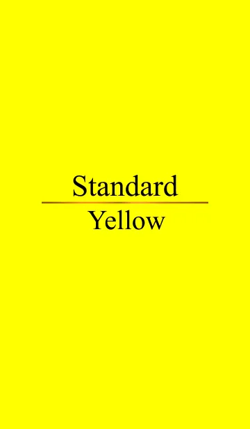 [LINE着せ替え] Standard Yellowの画像1