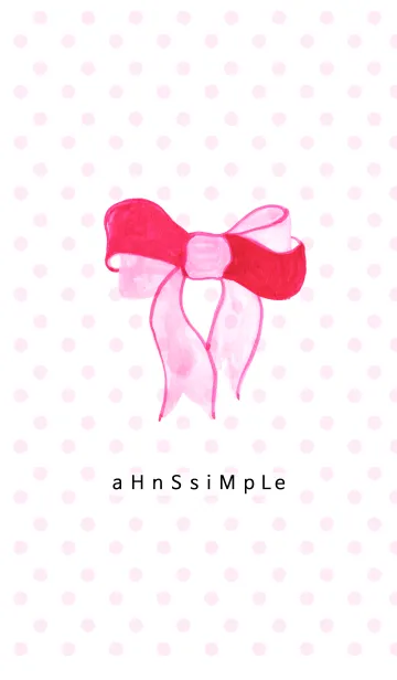 [LINE着せ替え] ahns simple_030_ribbon3の画像1