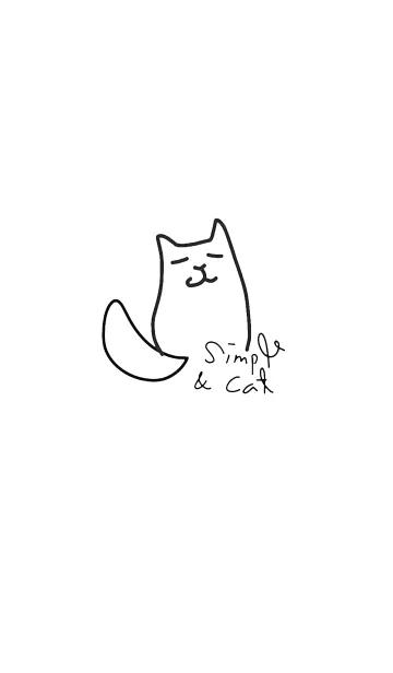 [LINE着せ替え] Simple ＆ Catの画像1