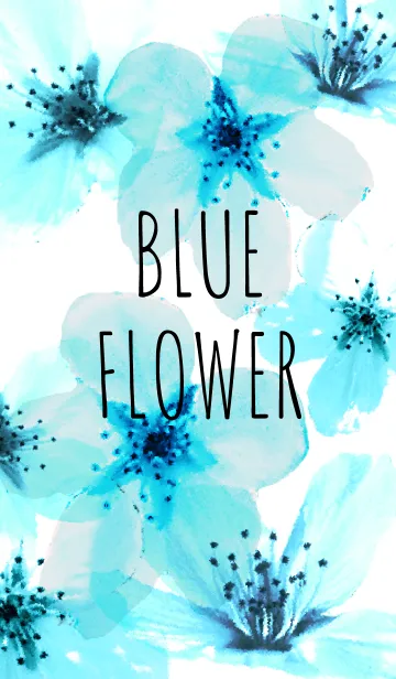 [LINE着せ替え] BLUE -FLOWER-の画像1