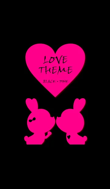 [LINE着せ替え] LOVE THEME BLACK ＆ PINK.の画像1