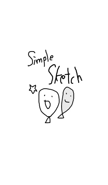 [LINE着せ替え] Simple Sketch Themeの画像1