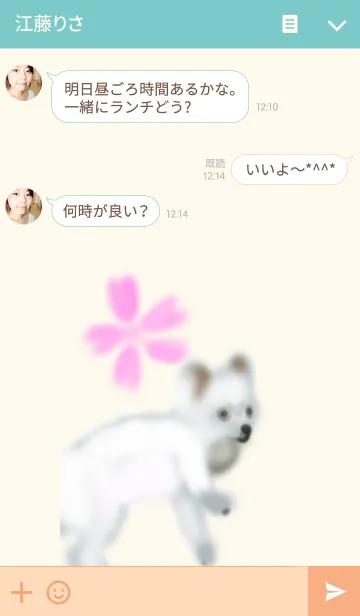 [LINE着せ替え] スピッツ、ポメラニアンみたいな犬の画像3