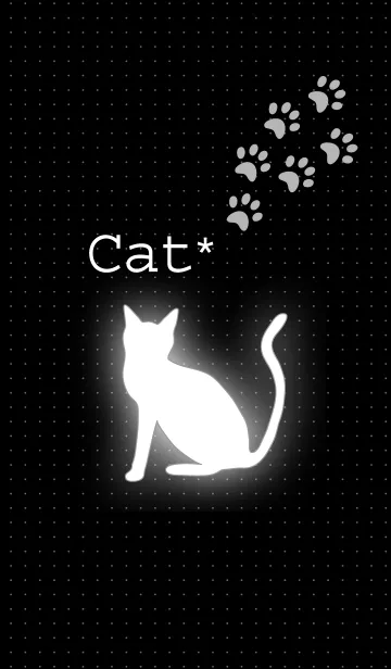 [LINE着せ替え] cat* (Black Ver.)の画像1