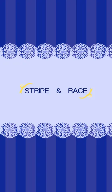 [LINE着せ替え] Stripe ＆ race Blueの画像1