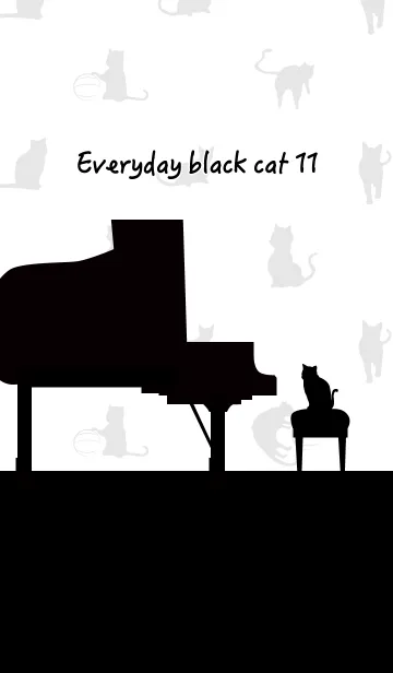 [LINE着せ替え] 黒猫の日常11 音楽編の画像1