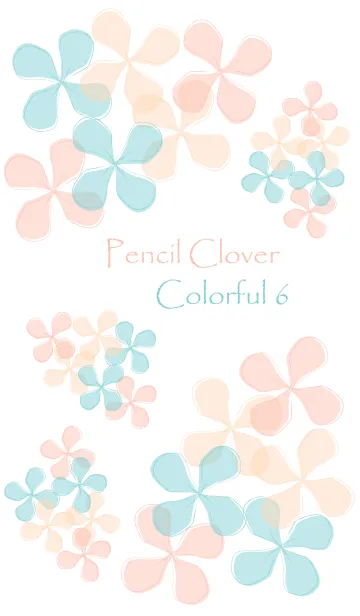 [LINE着せ替え] Pencil Clover Colorful 6の画像1