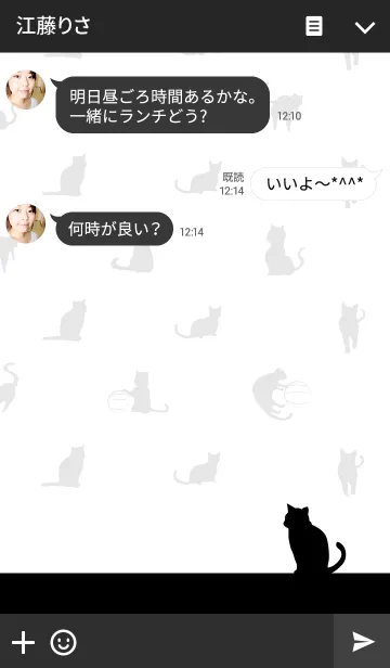 [LINE着せ替え] 黒猫の日常9の画像3