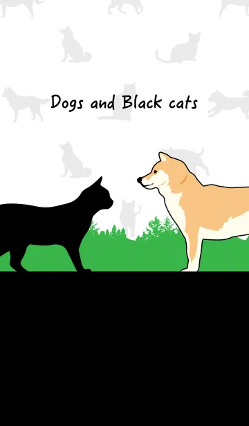 [LINE着せ替え] 犬と黒猫の日常の画像1