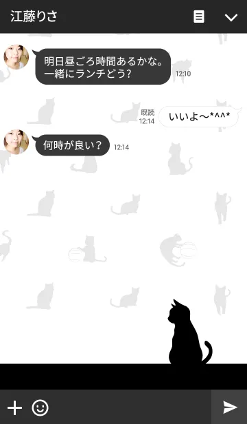 [LINE着せ替え] 黒猫の日常10の画像3