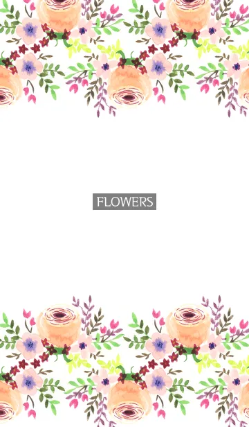 [LINE着せ替え] water color flowers_129の画像1