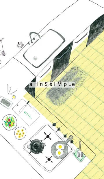 [LINE着せ替え] ahns simple_039_kitchenの画像1