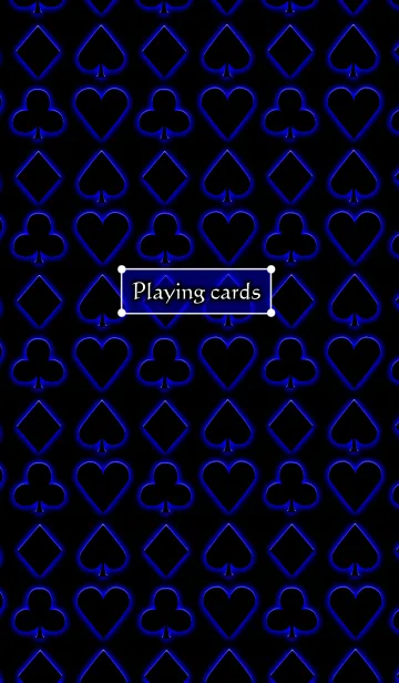 [LINE着せ替え] Playing cards -Neon blue-の画像1