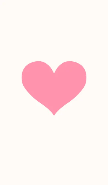 [LINE着せ替え] One Heart pink ivoryの画像1