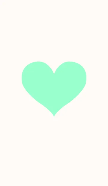 [LINE着せ替え] One Heart green ivoryの画像1