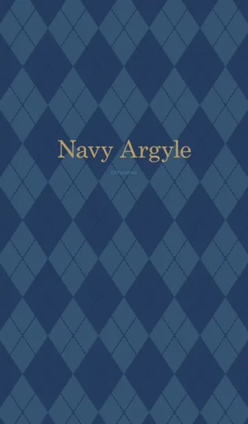 [LINE着せ替え] Navy Argyleの画像1