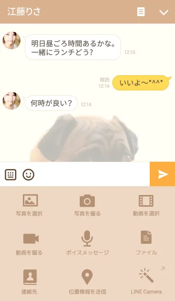 [LINE着せ替え] かわいいパグですの画像4