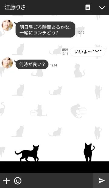 [LINE着せ替え] 黒猫の日常8の画像3