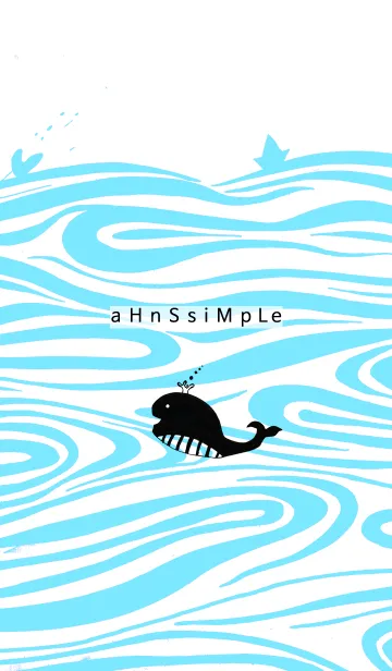 [LINE着せ替え] ahns simple_044_whaleの画像1