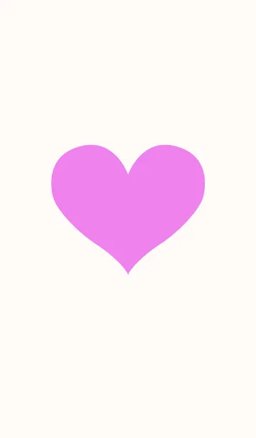 [LINE着せ替え] One Heart purple ivoryの画像1