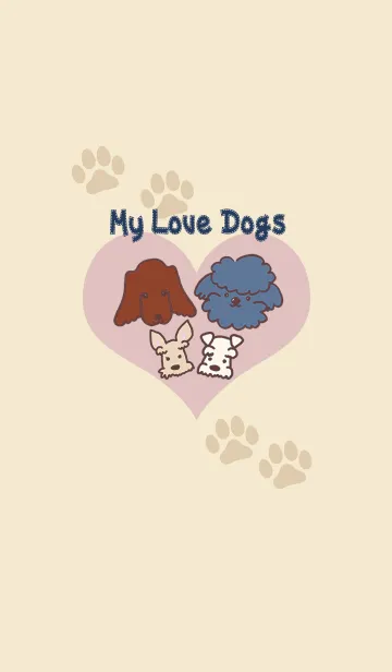 [LINE着せ替え] わんこ大好き！ My love Dogs！の画像1